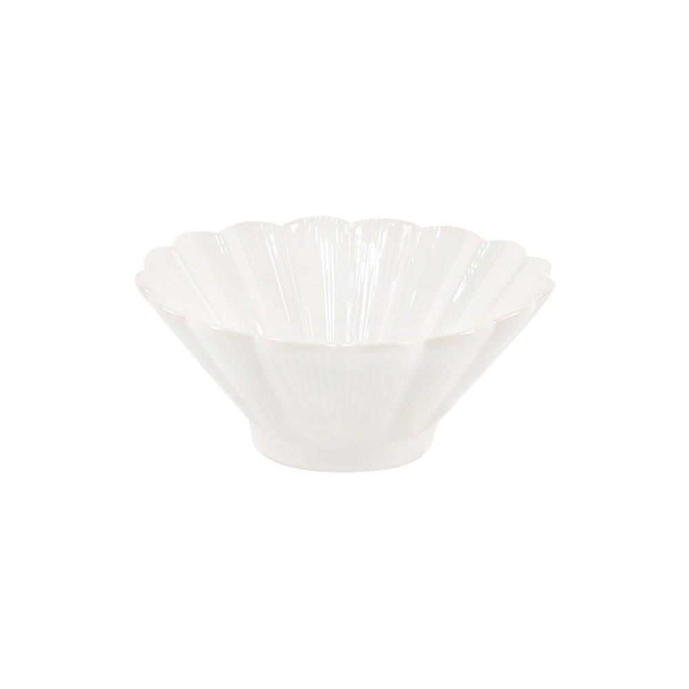 블링 꽃잎 면기 화이트(中/大)