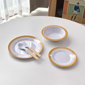 [캠핑 어린이용 멜라민] 유아용 애기용 깨지지 않는 휴대용 그릇 접시 캠핑그릇 수저세트