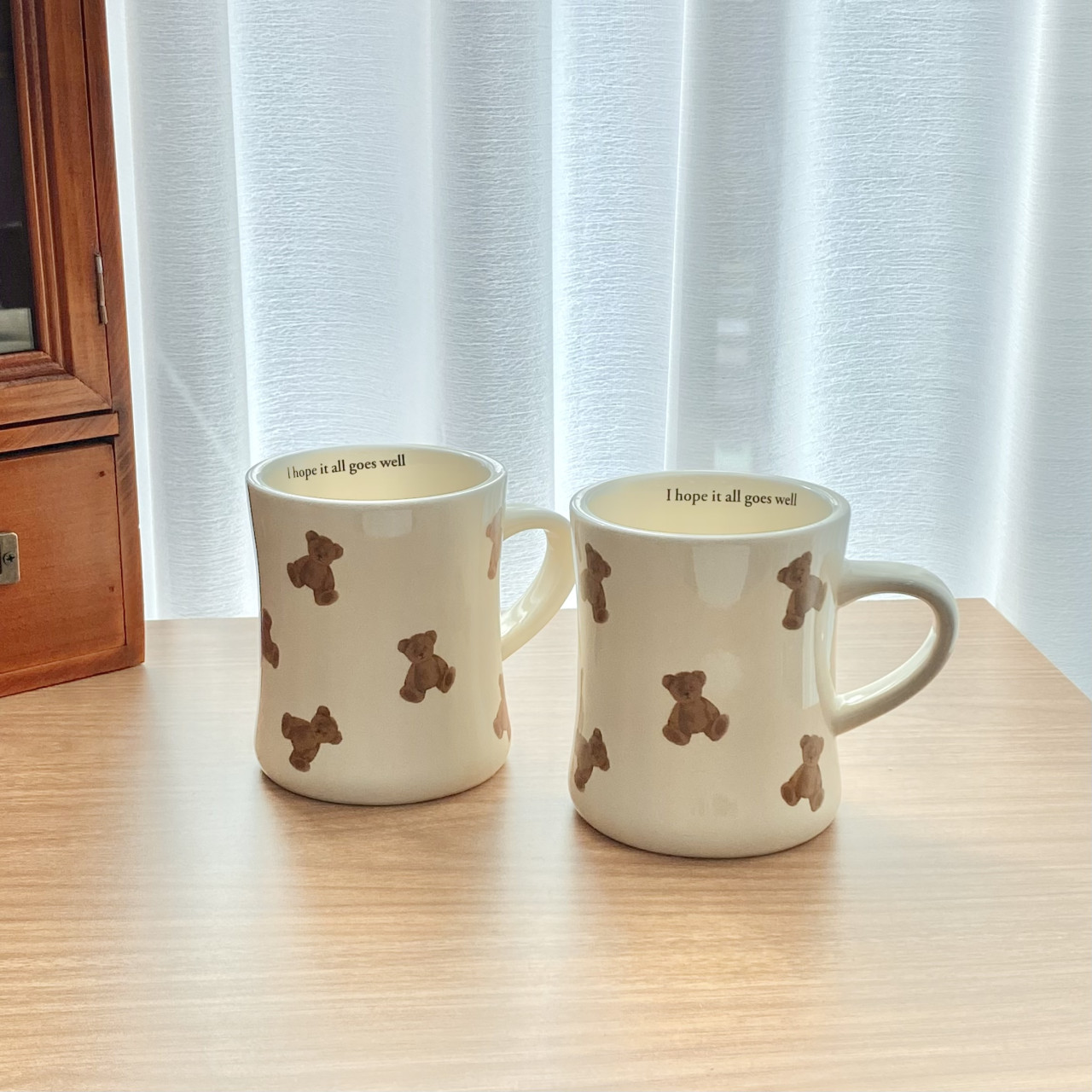 [베어 머그] 테디 곰돌이 머그컵 홈카페 귀여운컵 집들이선물 자취생 신혼부부 답례품